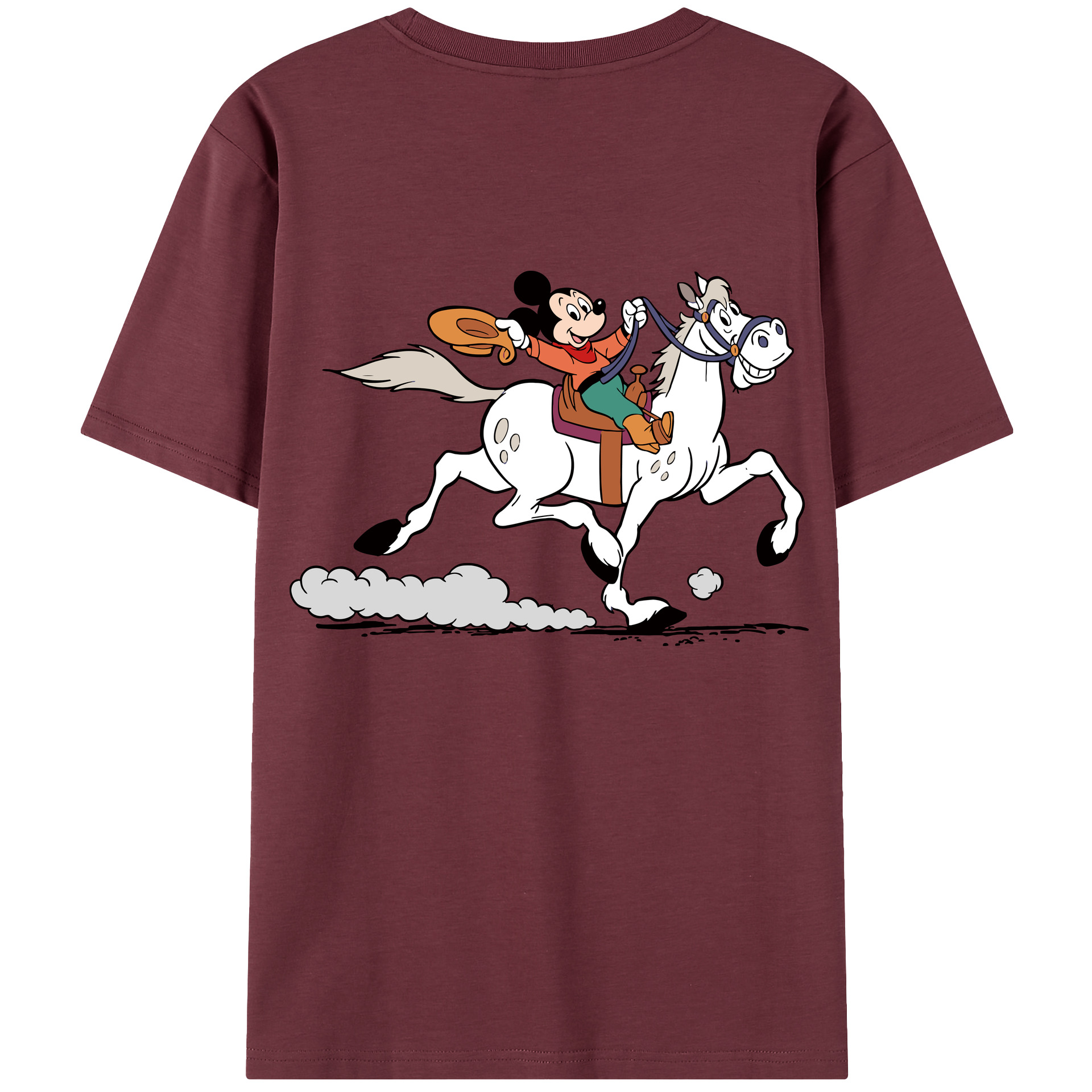 （画像用） ミッキーマウス Mickey Mouse 綿100％半袖Tシャツ（背面プリント）